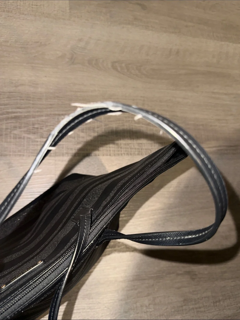 Kate Spade Haven Lane Hani Glitter Stripe Tote Black/Silver
